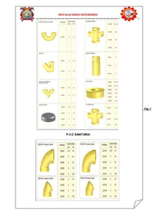 Pág. 9 
INSTALACIONES INTERIORES 
P.V.C SANITARIA 
 