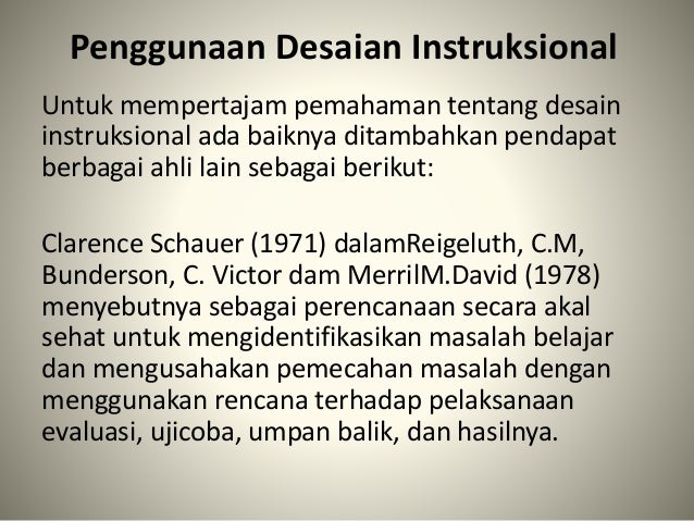 Ppt Desain pembelajaran sebagai suatu sistem