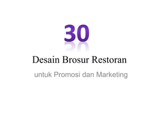 Desain Brosur Restoran
untuk Promosi dan Marketing
 