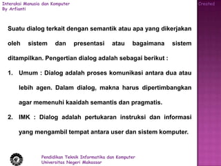 Desain dan notasi dialog | PPTX