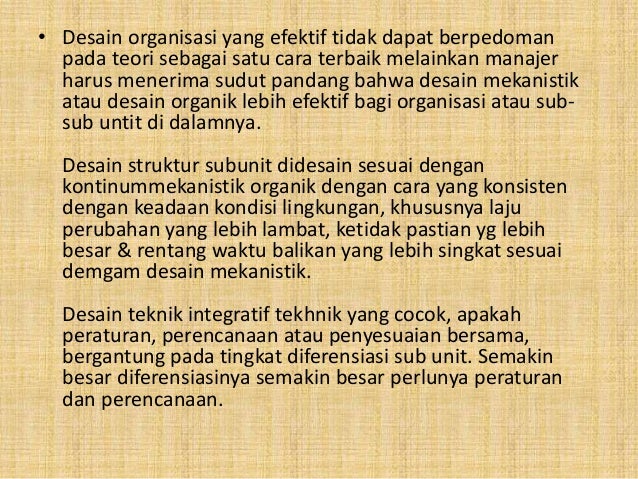 Desain dan struktur organisasi