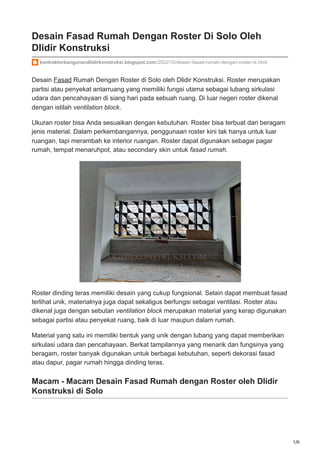 Desain Fasad Rumah Dengan Roster Di Solo Oleh Dlidir Konstruksi.pdf