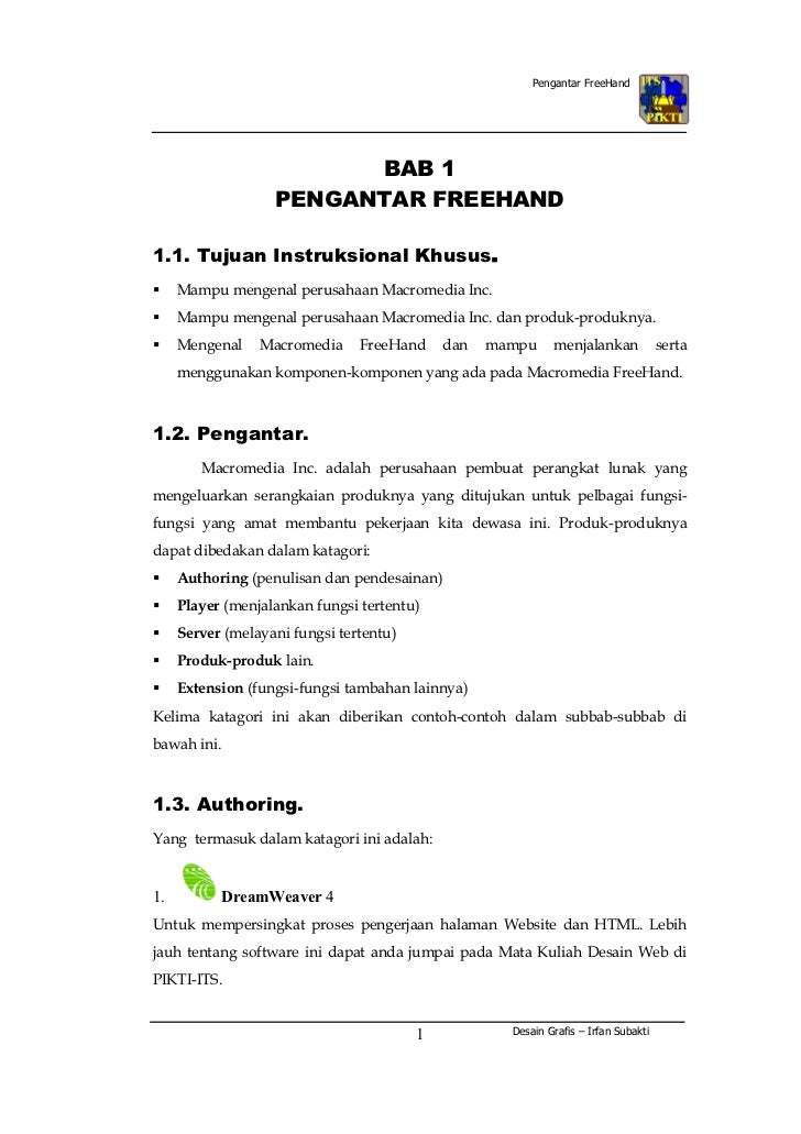 Desain grafis dengan macromedia freehand 9