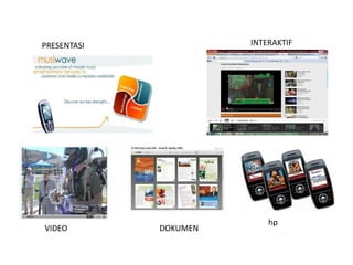 PRESENTASI INTERAKTIF
VIDEO DOKUMEN
hp
 