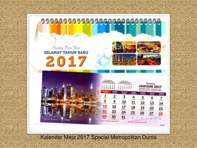 Desain Kalender Meja 2017 AO