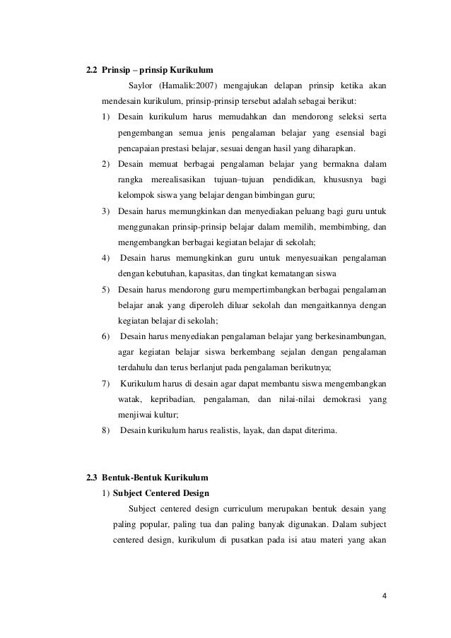 Desain kurikulum