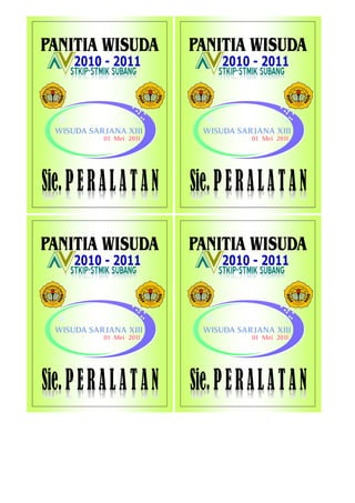 Desain panitia wisuda 2011