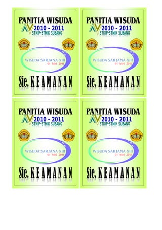 Desain panitia wisuda 2011