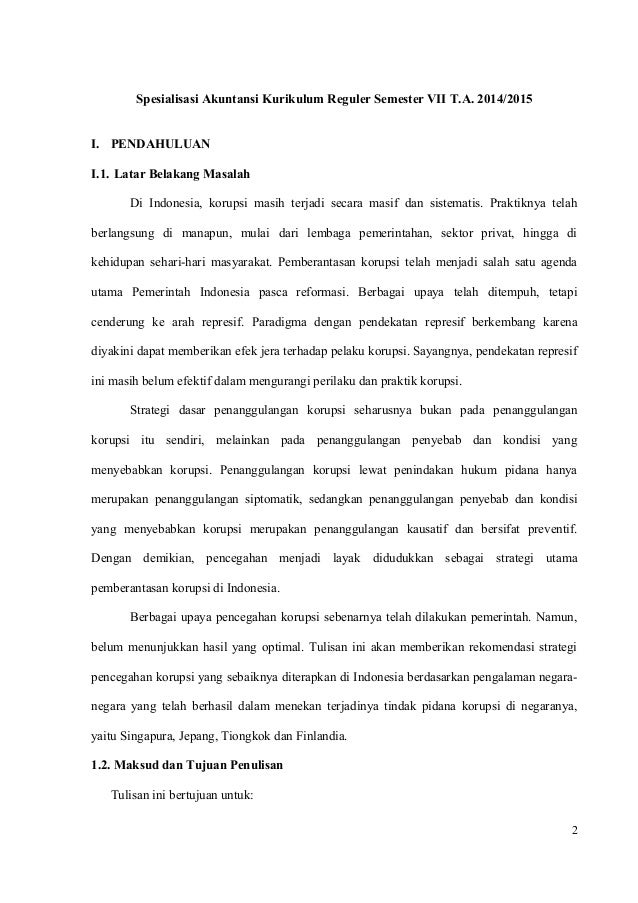 Desain Pencegahan Korupsi Di Indonesia