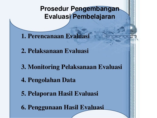 Desain Pengembangan Evaluasi Pembelajaran