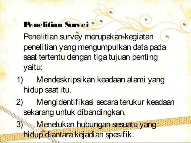 Desain penililitian kuantitatif non eksperimen