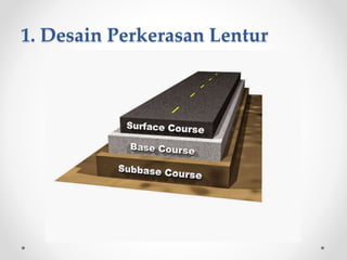 1. Desain Perkerasan Lentur
 