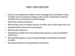 Jenis Riset Desain riset | PPT
