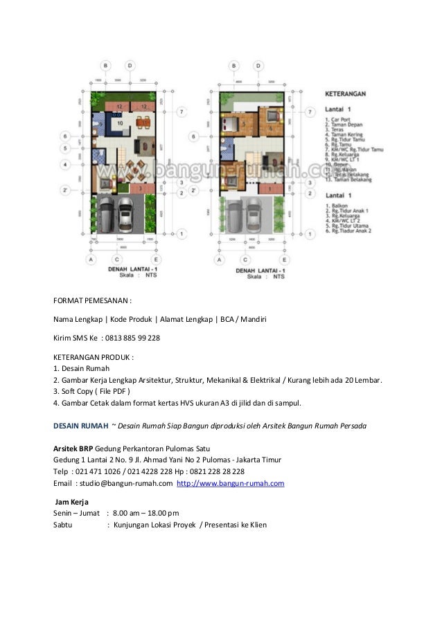 Desain rumah 2 lantai di lahan 8 x 17