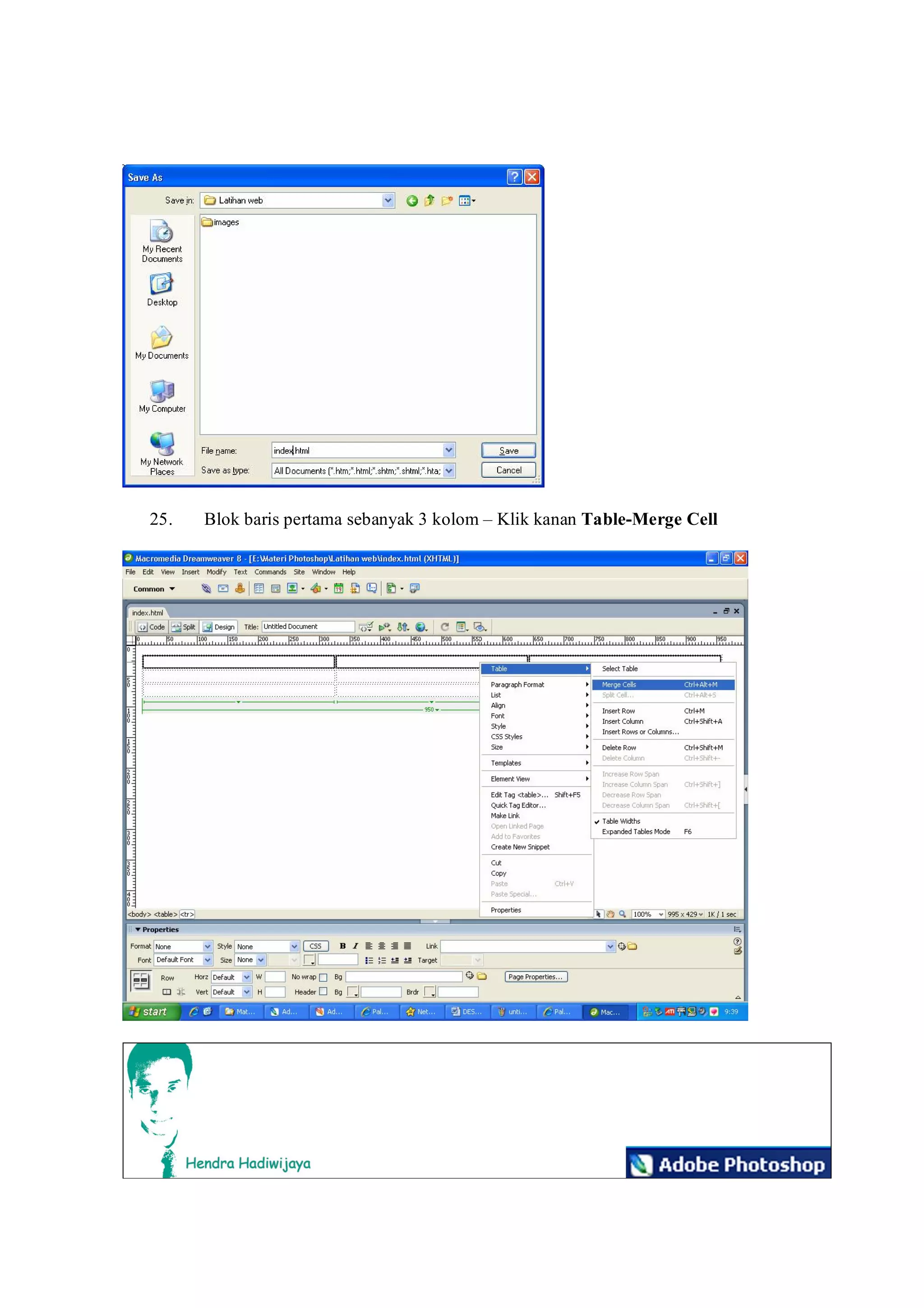 Desain template web dari photoshop PDF