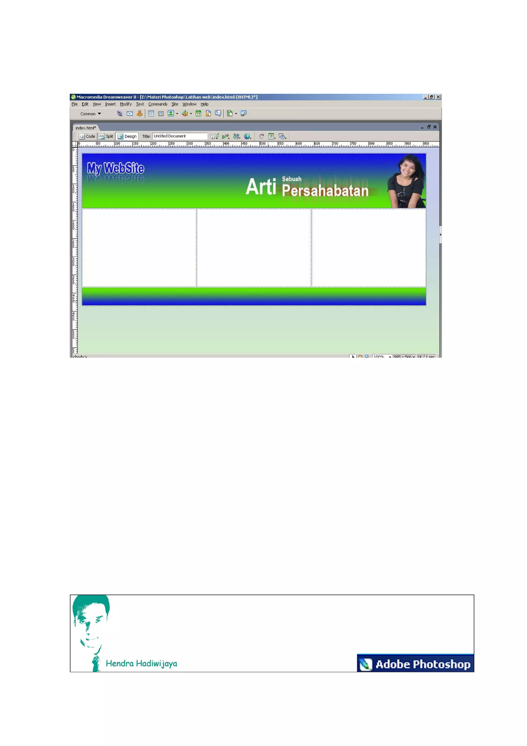 Desain template web dari photoshop PDF Desain template web dari photoshop PDF