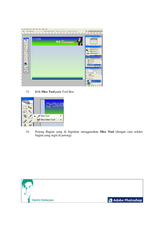 Desain template web dari photoshop PDF