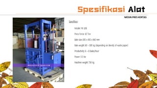 MESIN PRES KERTAS
 