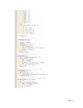 Implementation of DES encryption and decryption Algorithm | PDF