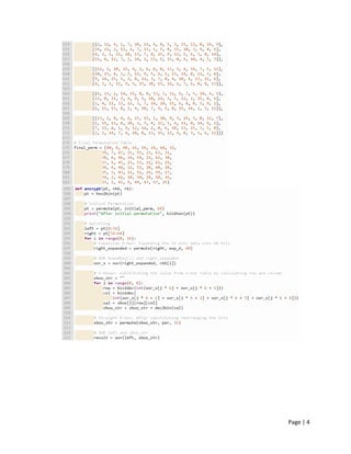 Implementation of DES encryption and decryption Algorithm | PDF