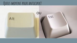 OU
Quels moyens pour anticiper?
 