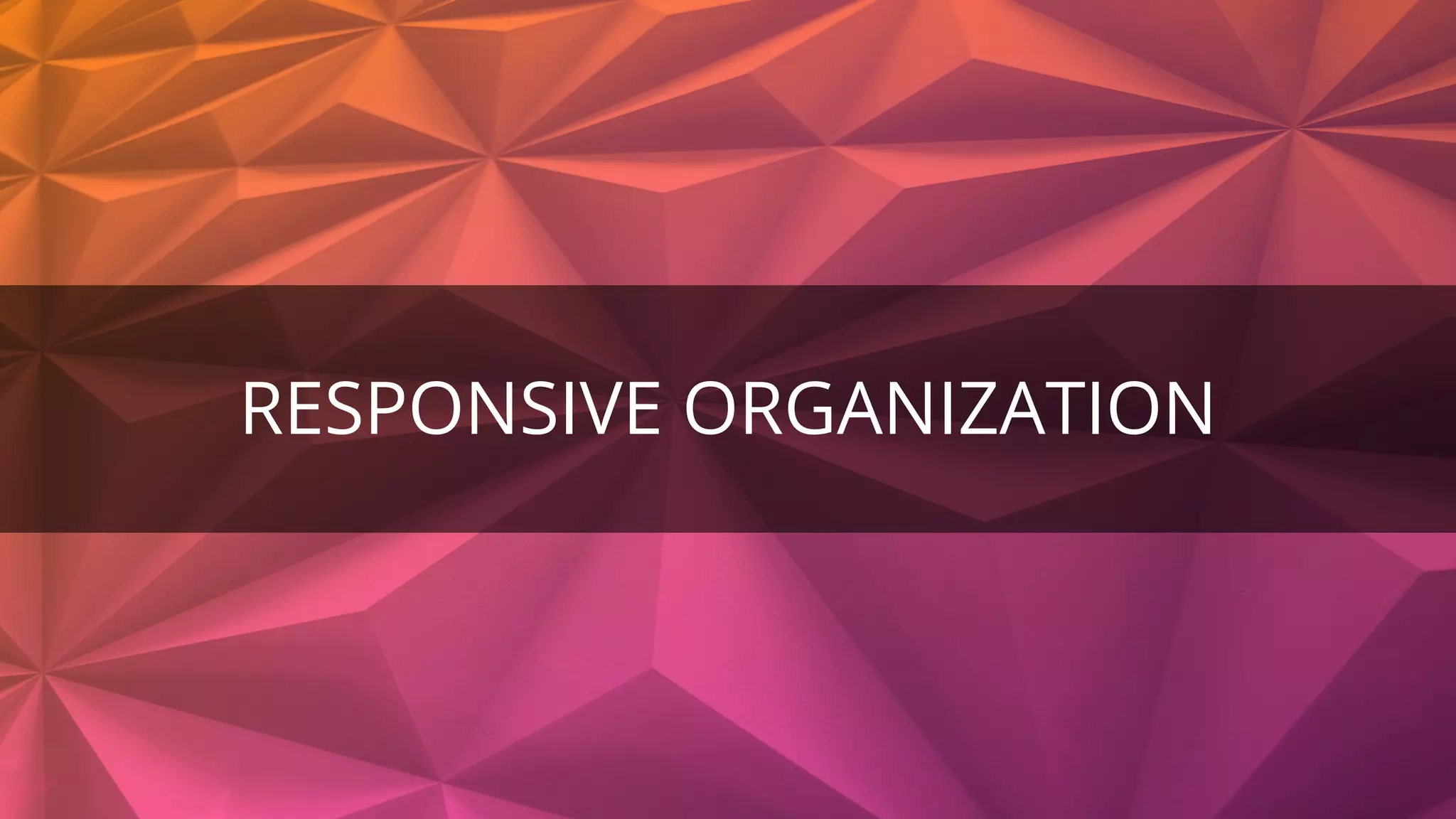 RESPONSIVE ORGANIZATION
 