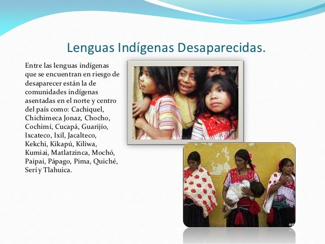 Desaparicion de las lenguas indigenas.