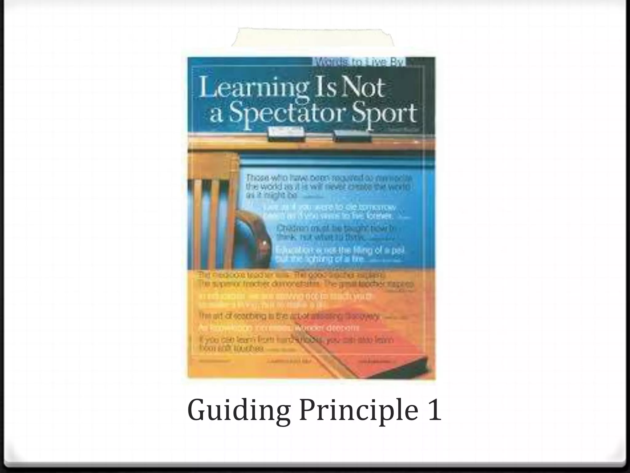 Guiding Principle 1