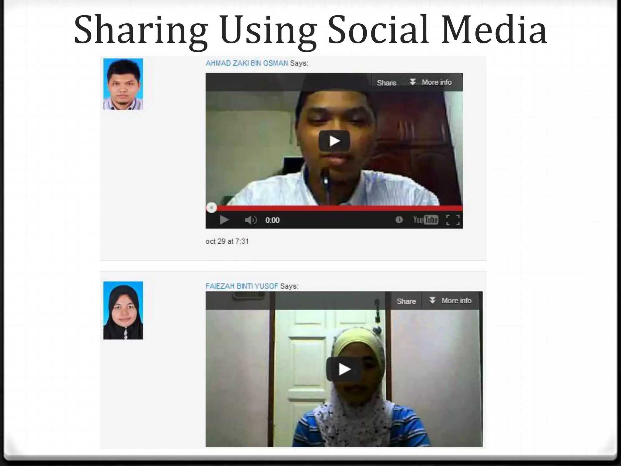 Sharing Using Social Media