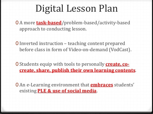 Creating The Digital Lesson Plan Integrating Web 2 0 Social Media