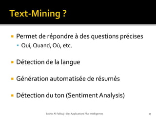 Taxonomie  = Classification d’entités (souvent représenté sous forme d’un arbre)