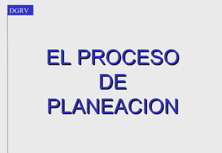 EL PROCESO DE PLANEACION 