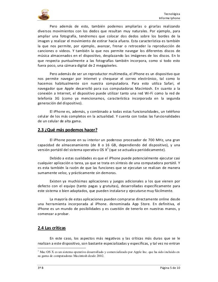 Desarrollo de un informe