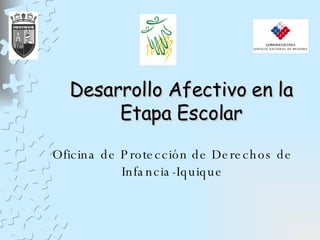 Desarrollo Afectivo en la Etapa Escolar Oficina de Protección de Derechos de Infancia-Iquique 