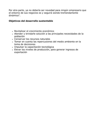 Desarrollo Endogeno Sustentable
