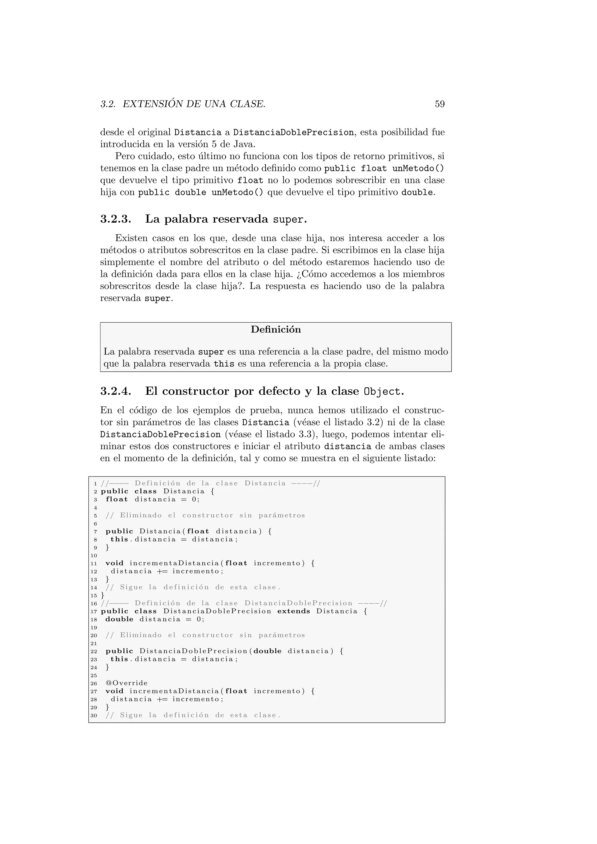 Captulo 2 
Clases en Java 
Contenidos 
2.1. De 