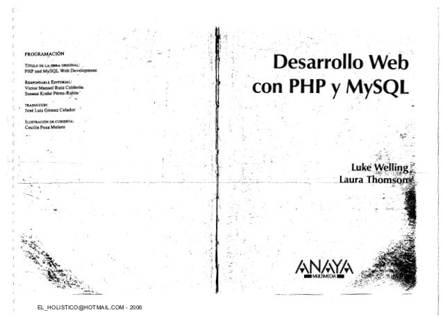 DESARROLLO WEB CON PHP Y MYSQL LUKE WELLING PDF