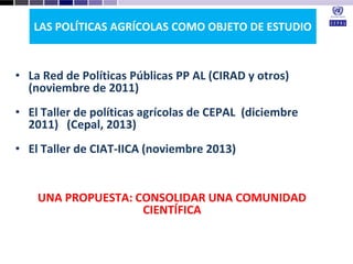 Desarrollo agricola y cadenas productivas una perspectiva latinoamericana
