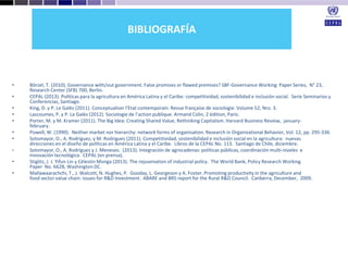 Desarrollo agricola y cadenas productivas una perspectiva latinoamericana
