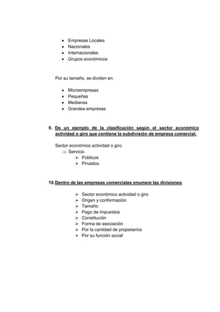 Desarrollo concepto de empresa