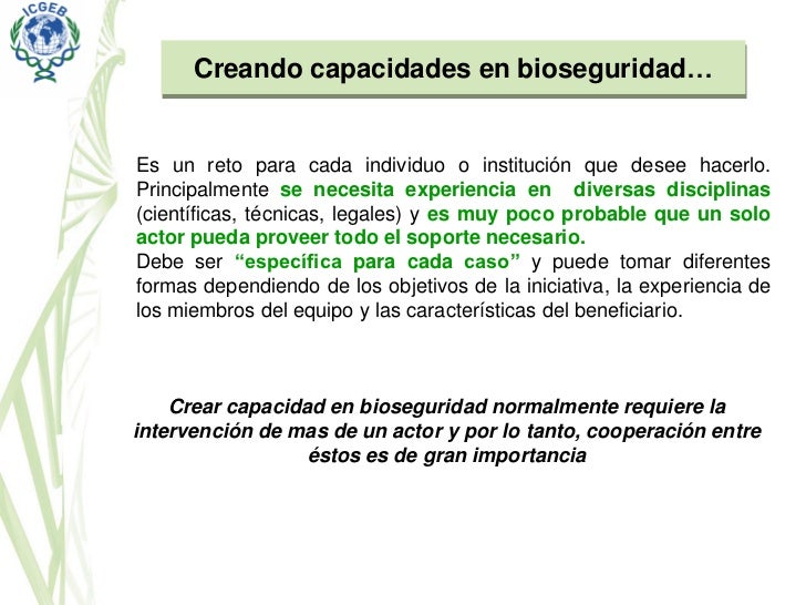 desarrollo de capacidades en bioseguridad en centro am 233 rica seleccion de un enfoque de proyecto apropiado