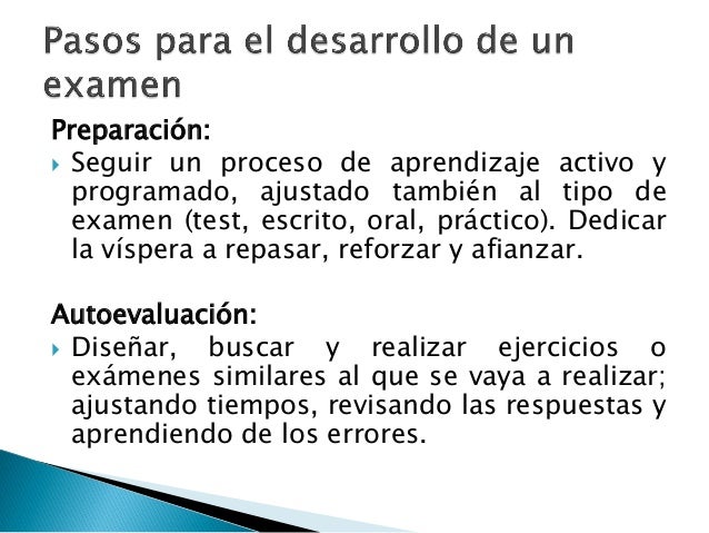 Resultado de imagen para desarrollo de examenes
