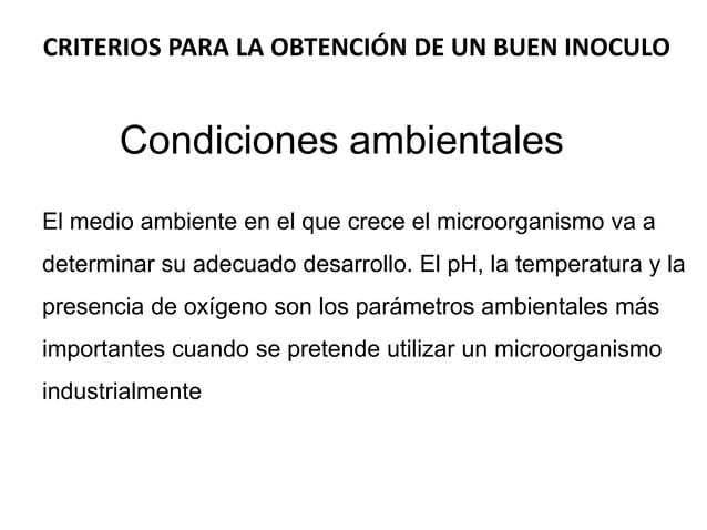 Desarrollo de inóculo | PPTX