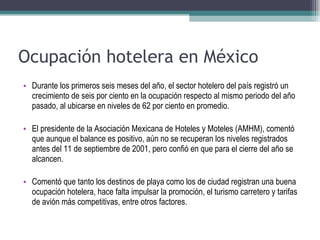 Desarrollo De La Actividad Hotelera En MéXico | PPT