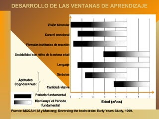 DESARROLLO DE LAS VENTANAS DE APRENDIZAJE 
 