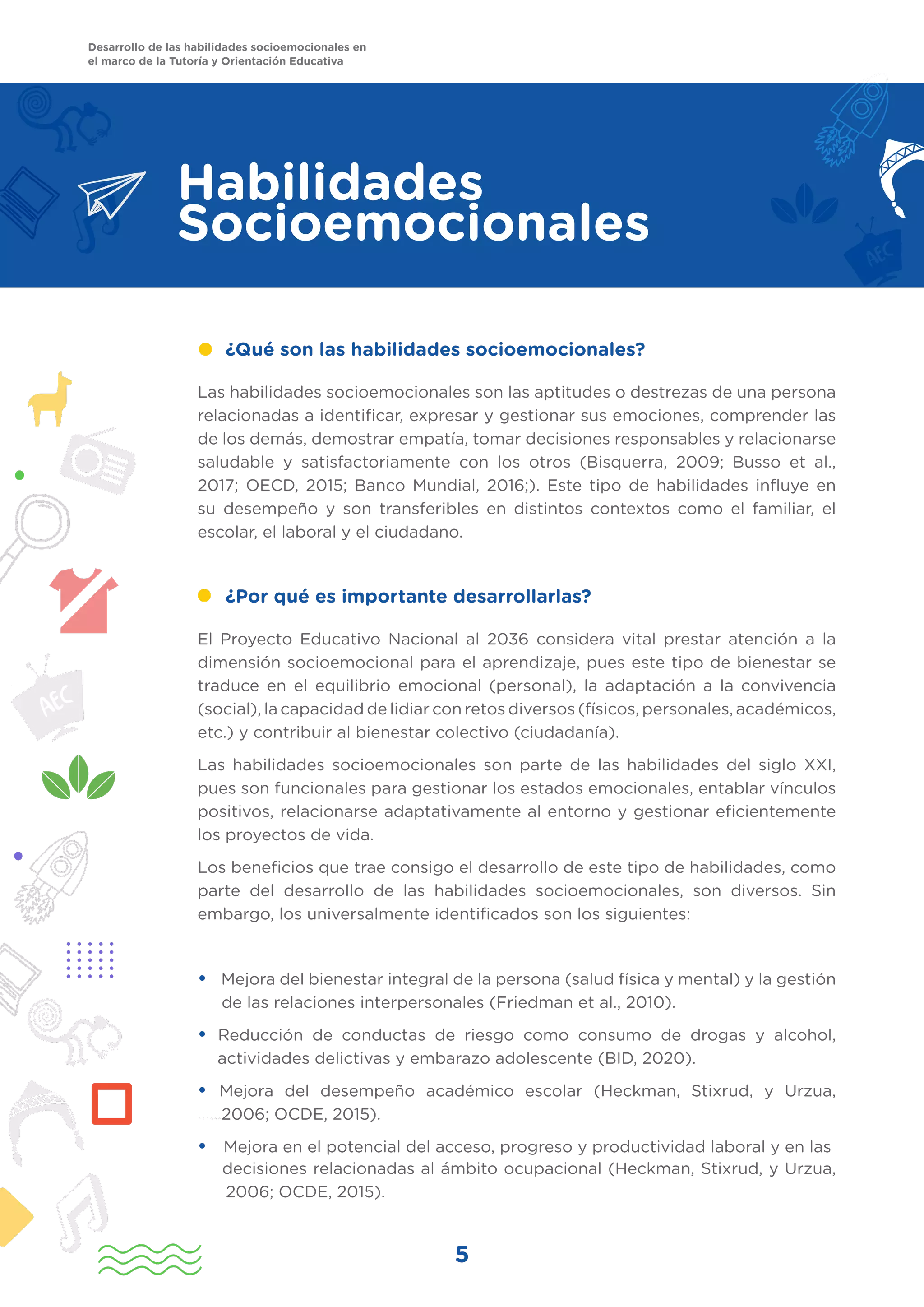 Desarrollo de las habilidades socioemocionales en el marco de la ...