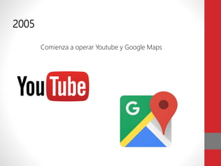 2005
Comienza a operar Youtube y Google Maps
 