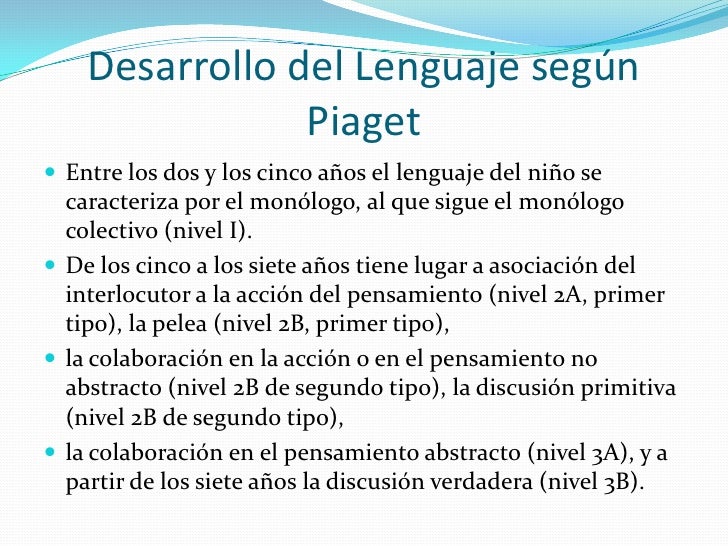 Resultado de imagen para desarrollo del lenguaje del niÃ±o segun piaget