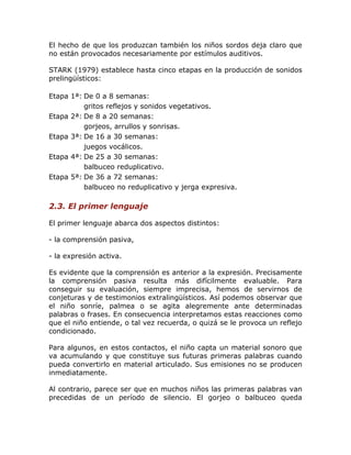 Desarrollo del lenguaje