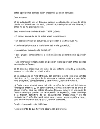 Desarrollo del lenguaje